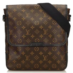 Louis Vuitton Vintage - Macassar Bass MM Bag - Brown - Monogram Canvas and Leather Shoulder Bag - Luxury High Quality - Avvenice^ Vintage Bags