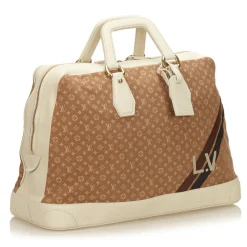 Louis Vuitton Vintage - Mini Lin Initiales Isfahan Travel Bag - Brown Camel - Fabric and Leather Handbag - Luxury High Quality - Avvenice^ Vintage Bags