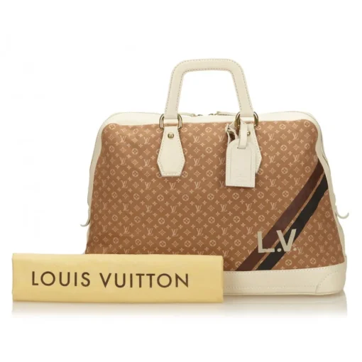 Louis Vuitton Vintage - Mini Lin Initiales Isfahan Travel Bag - Brown Camel - Fabric and Leather Handbag - Luxury High Quality - Avvenice^ Vintage Bags