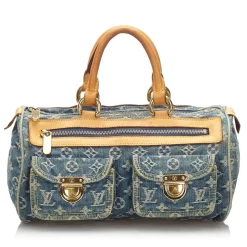 Louis Vuitton Vintage - Monogram Denim Neo Speedy Bag - Denim - Leather Handbag - Luxury High Quality - Avvenice^ Vintage Bags