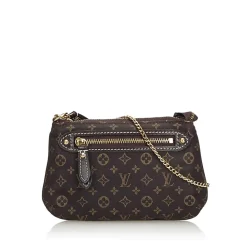 Louis Vuitton Vintage - Monogram Mini Lin Pochette Bag - Black - Monogram Leather Handbag - Luxury High Quality - Avvenice^ Vintage Bags