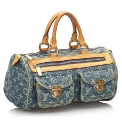 Louis Vuitton Vintage - Monogram Denim Neo Speedy Bag - Denim - Leather Handbag - Luxury High Quality - Avvenice^ Vintage Bags