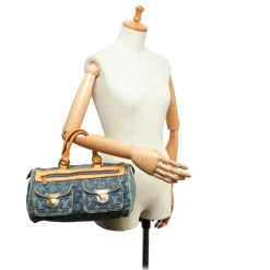 Louis Vuitton Vintage - Monogram Denim Neo Speedy Bag - Denim - Leather Handbag - Luxury High Quality - Avvenice^ Vintage Bags