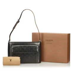 Louis Vuitton Vintage - Monogram Mat Alston Bag - Black - Vernis Leather Handbag - Luxury High Quality - Avvenice^ Vintage Bags