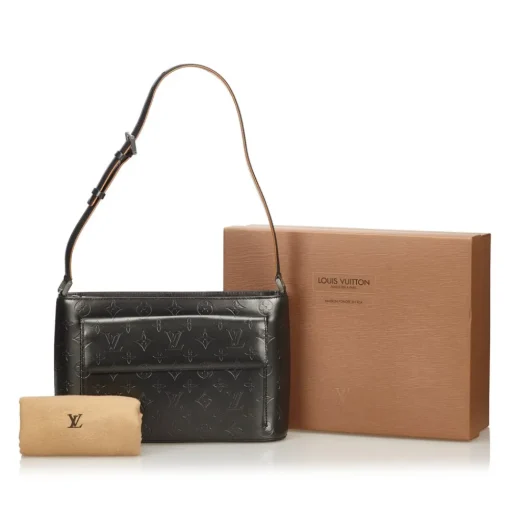 Louis Vuitton Vintage - Monogram Mat Alston Bag - Black - Vernis Leather Handbag - Luxury High Quality - Avvenice^ Vintage Bags