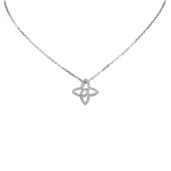 Louis Vuitton Vintage - Quatrefoil Diamond Necklace - White Gold 18K - LV Necklace - Luxury High Quality - Avvenice^ Vintage Jewelry