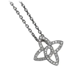 Louis Vuitton Vintage - Quatrefoil Diamond Necklace - White Gold 18K - LV Necklace - Luxury High Quality - Avvenice^ Vintage Jewelry