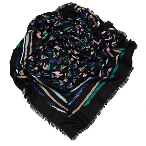 Louis Vuitton Vintage - Splash Scarf - Black - Silk and Wool Scarf - Luxury High Quality - Avvenice^ Vintage Scarves