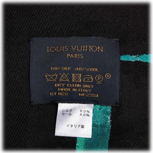 Louis Vuitton Vintage - Splash Scarf - Black - Silk and Wool Scarf - Luxury High Quality - Avvenice^ Vintage Scarves