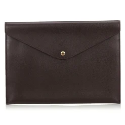 Louis Vuitton Vintage - Taiga Document Case Clutch Bag - Red Burgundy - Taiga Leather Pochette - Luxury High Quality - Avvenice^ Vintage Bags