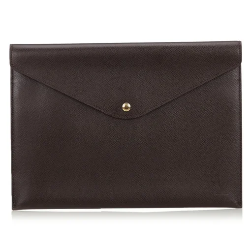 Louis Vuitton Vintage - Taiga Document Case Clutch Bag - Red Burgundy - Taiga Leather Pochette - Luxury High Quality - Avvenice^ Vintage Bags