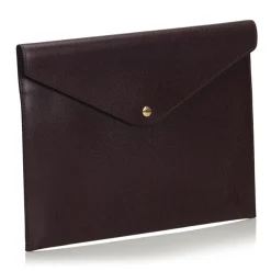 Louis Vuitton Vintage - Taiga Document Case Clutch Bag - Red Burgundy - Taiga Leather Pochette - Luxury High Quality - Avvenice^ Vintage Bags