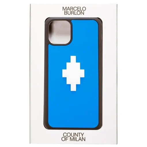 Marcelo Burlon - 3D Cross Blue Cover - iPhone 11 - Apple - County of Milan - Printed Case - Avvenice^ Case