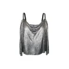 Margaux Avila - Birkin Top - Silver - Shirt - Made in Italy - Luxury Exclusive Collection - Avvenice^ Tops