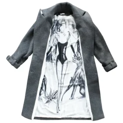 Margaux Avila - Coat - Grey Black Ecru - Jacket - Made in Italy - Luxury Exclusive Collection - Avvenice^ Jackets