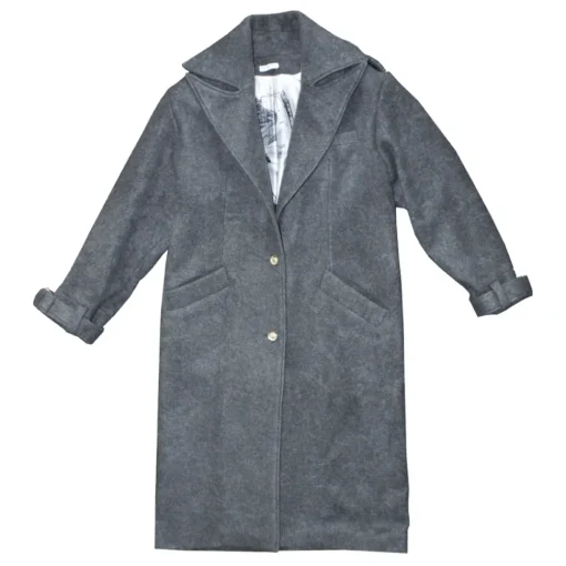 Margaux Avila - Coat - Grey Black Ecru - Jacket - Made in Italy - Luxury Exclusive Collection - Avvenice^ Jackets