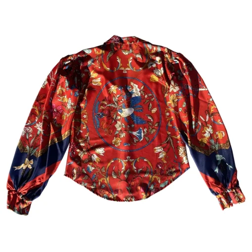 Margaux Avila - Sleeve Shirt - Red - Shirt - Made in Italy - Luxury Exclusive Collection - Avvenice