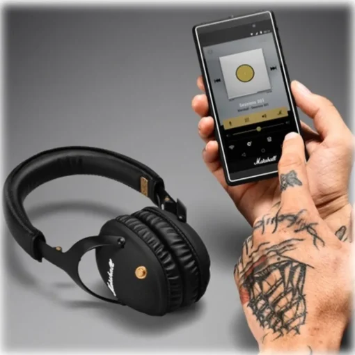Marshall - Monitor Bluetooth - Black - Bluetooth Wireless Headphones - Iconic Classic Premium High Quality Headphones - Avvenice^ Audio | Audio