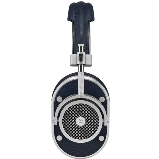 Master & Dynamic Master & Dynamic - MH40 - Silver Metal / Navy Leather - Premium High Quality and Performance Over-Ear Headphones - Avvenice