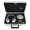 Master & Dynamic Master & Dynamic - MH40 - Zero Halliburton Kit - Silver Metal / White Leather - Premium High Quality Over-Ear Headphones - Avvenice