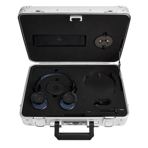Master & Dynamic Master & Dynamic - MH40 - Zero Halliburton Kit - Black Metal / Navy Leather - Premium High Quality Over-Ear Headphones - Avvenice