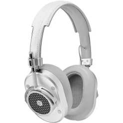 Master & Dynamic Master & Dynamic - MH40 - Zero Halliburton Kit - Silver Metal / White Leather - Premium High Quality Over-Ear Headphones - Avvenice