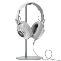 Master & Dynamic Master & Dynamic - MH40 - Zero Halliburton Kit - Silver Metal / White Leather - Premium High Quality Over-Ear Headphones - Avvenice