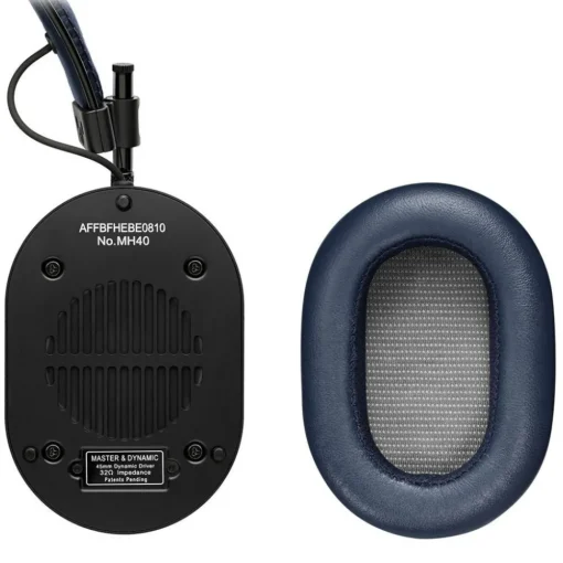 Master & Dynamic Master & Dynamic - MH40 - Zero Halliburton Kit - Black Metal / Navy Leather - Premium High Quality Over-Ear Headphones - Avvenice