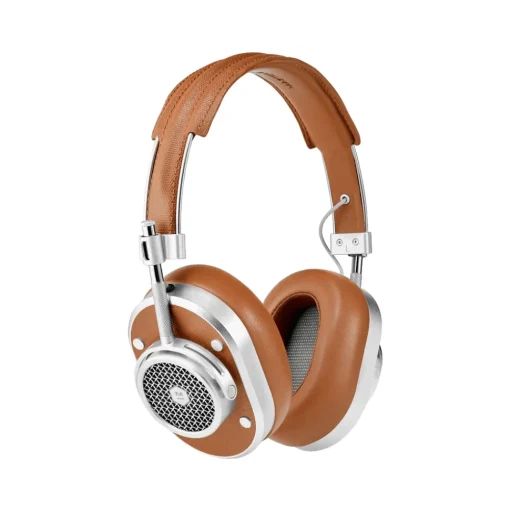 Master & Dynamic Master & Dynamic - MH40 Wireless - Silver Metal / Brown Canvas - Premium High Quality and Performance Over-Ear Headphones - Avvenice^ Audio | Audio