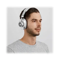 Master & Dynamic Master & Dynamic - MH40 Wireless - Silver Metal / Silver Canvas - Premium High Quality and Performance Over-Ear Headphones - Avvenice