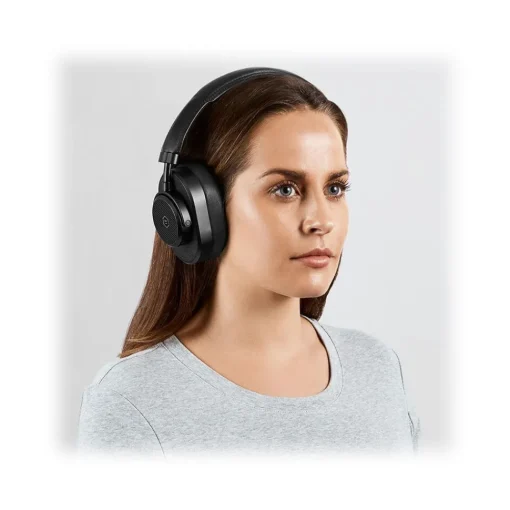 Master & Dynamic Master & Dynamic - MW65 - Black Metal / Black Leather - Active Noise-Cancelling Wireless Headphones - Premium Quality - Avvenice
