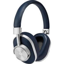 Master & Dynamic Master & Dynamic - MW60 - Silver Metal / Navy Leather - Premium High Quality and Performance Wireless Over-Ear Headphones - Avvenice
