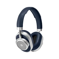 Master & Dynamic Master & Dynamic - MW65 - Silver Metal / Navy Leather - Active Noise-Cancelling Wireless Headphones - Premium Quality - Avvenice^ Audio | Audio