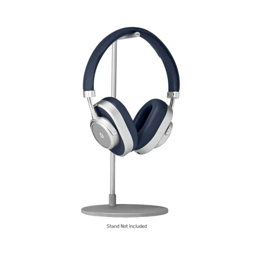 Master & Dynamic Master & Dynamic - MW65 - Silver Metal / Navy Leather - Active Noise-Cancelling Wireless Headphones - Premium Quality - Avvenice^ Audio | Audio