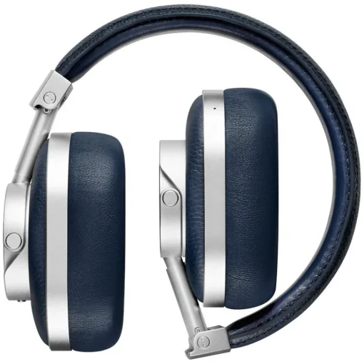 Master & Dynamic Master & Dynamic - MW60 - Silver Metal / Navy Leather - Premium High Quality and Performance Wireless Over-Ear Headphones - Avvenice