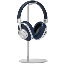 Master & Dynamic Master & Dynamic - MW60 - Silver Metal / Navy Leather - Premium High Quality and Performance Wireless Over-Ear Headphones - Avvenice