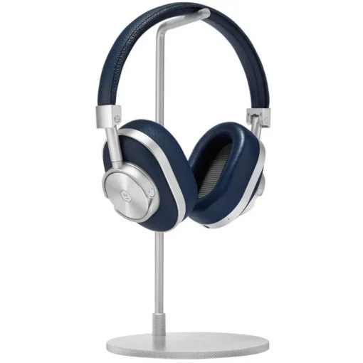 Master & Dynamic Master & Dynamic - MW60 - Silver Metal / Navy Leather - Premium High Quality and Performance Wireless Over-Ear Headphones - Avvenice