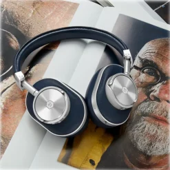 Master & Dynamic Master & Dynamic - MW60 - Silver Metal / Navy Leather - Premium High Quality and Performance Wireless Over-Ear Headphones - Avvenice