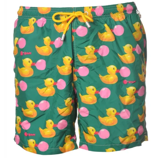 MC2 Saint Barth - Boxer Swimsuit in Duck Pattern - Green - Luxury Exclusive Collection - Avvenice^ Swimwear