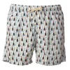 MC2 Saint Barth - Boxer Swimsuit Bellavista - White Pattern - Luxury Exclusive Collection - Avvenice^ Swimwear