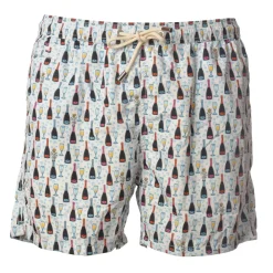 MC2 Saint Barth - Boxer Swimsuit Bellavista - White Pattern - Luxury Exclusive Collection - Avvenice^ Swimwear