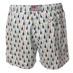 MC2 Saint Barth - Boxer Swimsuit Bellavista - White Pattern - Luxury Exclusive Collection - Avvenice^ Swimwear
