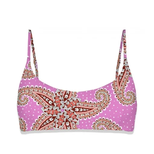 MC2 Saint Barth - Cashmere Pattern Bikini Top - Pink - Luxury Exclusive Collection - Avvenice