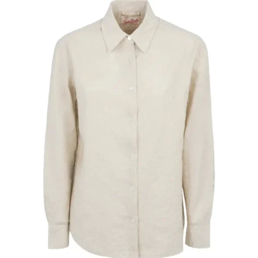MC2 Saint Barth - Classic Sangallo Lace Shirt - Ivory - Luxury Exclusive Collection - Avvenice^ Shirts
