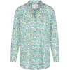 MC2 Saint Barth - Classic Shirt with Floral Print - Aqua Green - Luxury Exclusive Collection - Avvenice