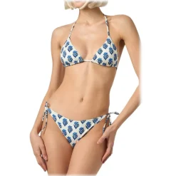 MC2 Saint Barth - Jaipur Flower Print Bikini - White/Blue - Luxury Exclusive Collection - Avvenice^ Swimwear