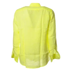 MC2 Saint Barth - Linen Shirt - Fluo Yellow - Luxury Exclusive Collection - Avvenice