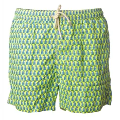 MC2 Saint Barth - Swimsuit Lighting Microfantasy Penguins - Yellow Pattern - Luxury Exclusive Collection - Avvenice^ Swimwear