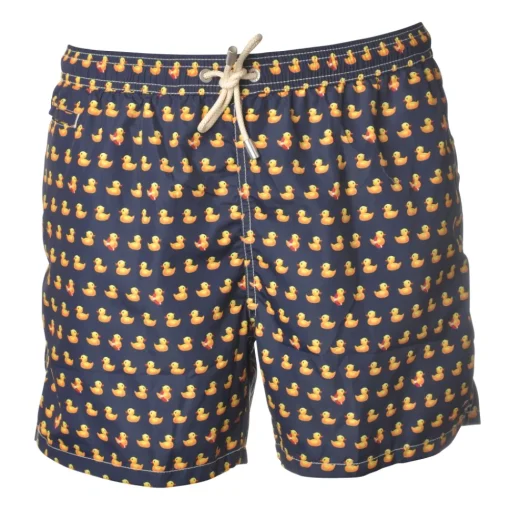 MC2 Saint Barth - Swimsuit Lighting Microfantasy Ducks - Blue Pattern - Luxury Exclusive Collection - Avvenice^ Swimwear