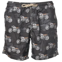 MC2 Saint Barth - Swimsuit in Motorcycle Pattern - Black - Luxury Exclusive Collection - Avvenice^ Swimwear